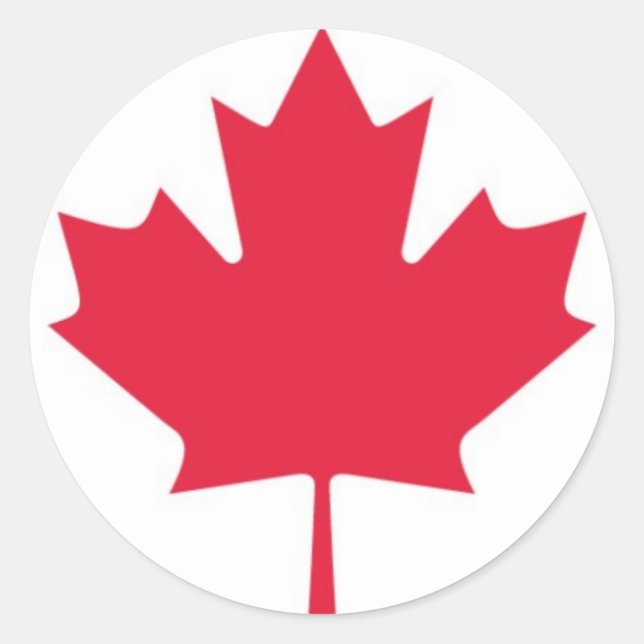 Maple Leaf Classic Round Sticker (Front)