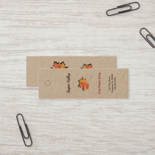 Maple Leaf Cutout Maple Syrup Hang Tags