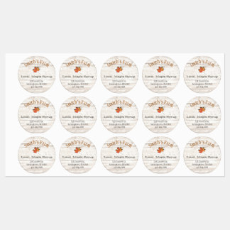 Maple Leaf Cutout Maple Syrup Waterproof Labels