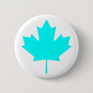 Maple Leaf CyanTransp The MUSEUM Zazzle Gifts Button