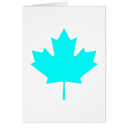 Maple Leaf CyanTransp The MUSEUM Zazzle Gifts Cards (Front)