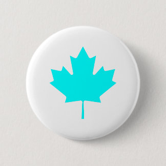Maple Leaf CyanTransp The MUSEUM Zazzle Gifts Pinback Button