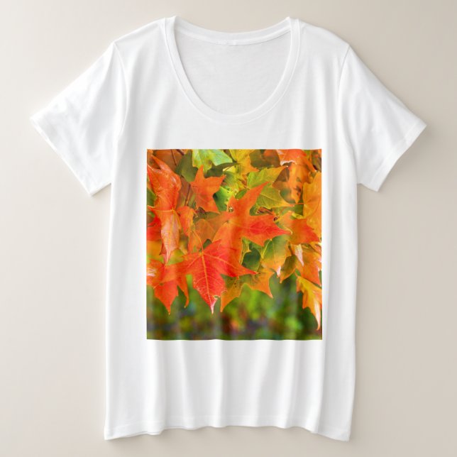 Maple Leaf Dance Plus Size T-Shirt (Design Front)