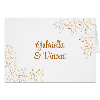 Maple Leaf Edge Fall Wedding Invitation