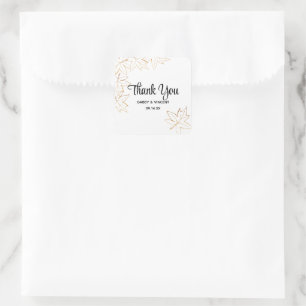 Maple Leaf Edge Fall Wedding Thank You Favor Tag