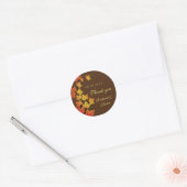 Maple Leaf Fall Autumn Wedding Sticker Brown (Envelope)