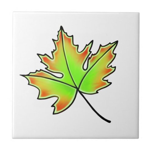 Maple Leaf fall leaves Autumn colors Tile