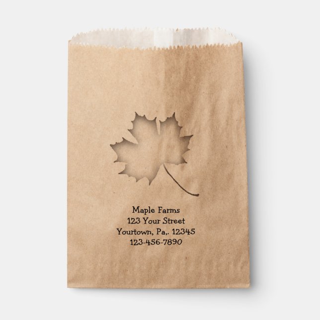 Maple Leaf Faux Cutout Product Bag (Front)