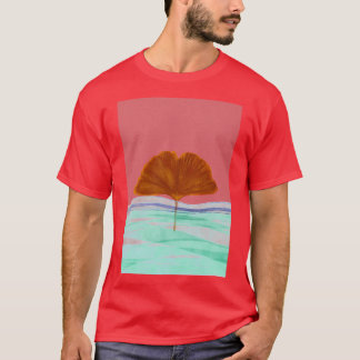 Maple leaf floating on the riverwhale tail T-Shirt