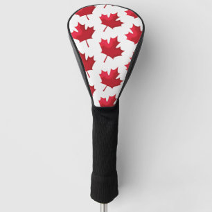 Maple leaf for Canada on white Golf Head Cover