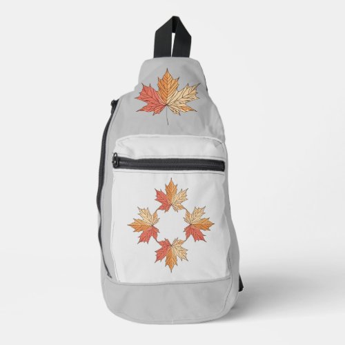 Maple leaf geometry sling bag