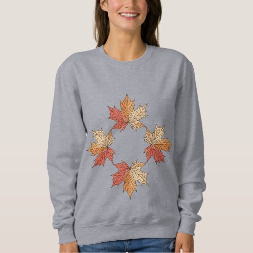 Maple leaf geometry sweatshirt