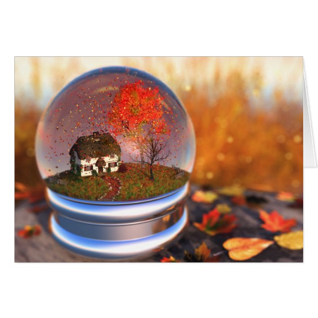 Maple Leaf Globe Card (Front Horizontal)