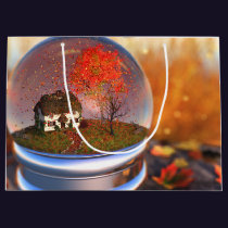 Maple Leaf Globe Gift Bag