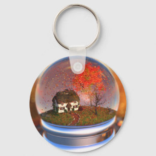 Mini snow hot sale globe keychain