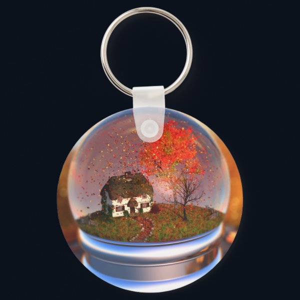Maple Leaf Globe Keychain
