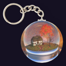 Maple Leaf Globe Keychain