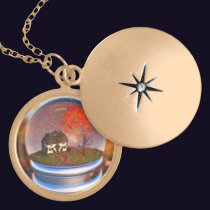 Maple Leaf Globe Necklace
