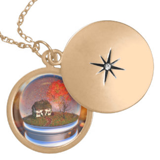 Maple Leaf Globe Necklace