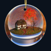 Maple Leaf Globe Ornament