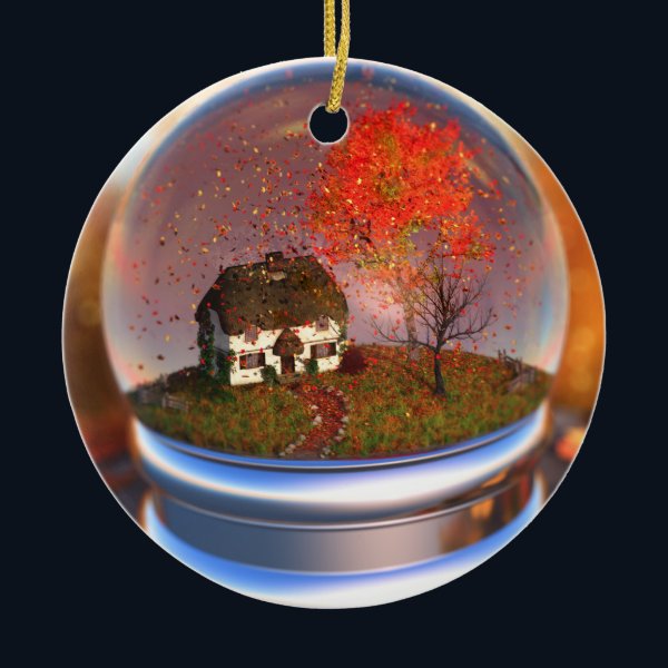 Maple Leaf Globe Ornament