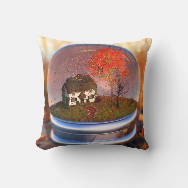 Maple Leaf Globe Pillow (Front)