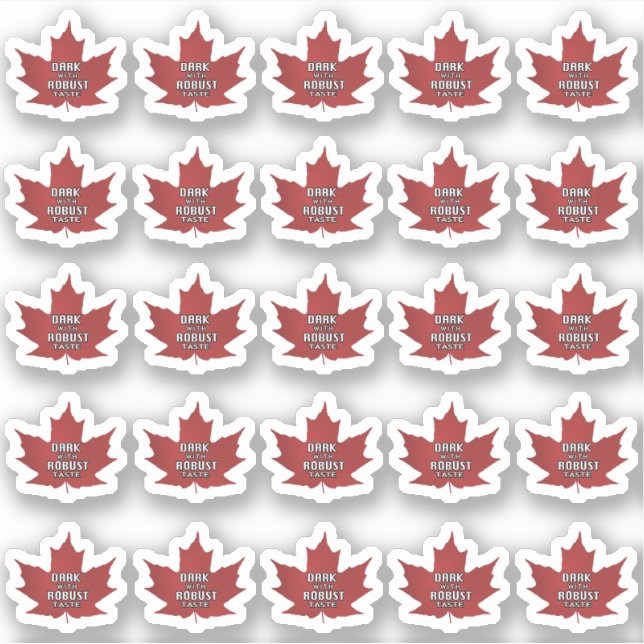 Maple Leaf Grade Dark Robust Taste Sticker (Front)