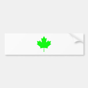 Maple Leaf Green LtTransp The MUSEUM Zazzle Gifts Bumper Sticker