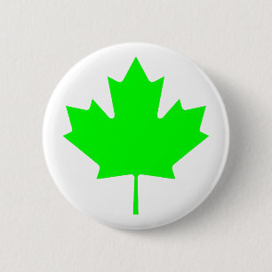 Maple Leaf Green LtTransp The MUSEUM Zazzle Gifts Pinback Button