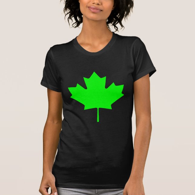 Maple Leaf Green LtTransp The MUSEUM Zazzle Gifts T-Shirt (Front)