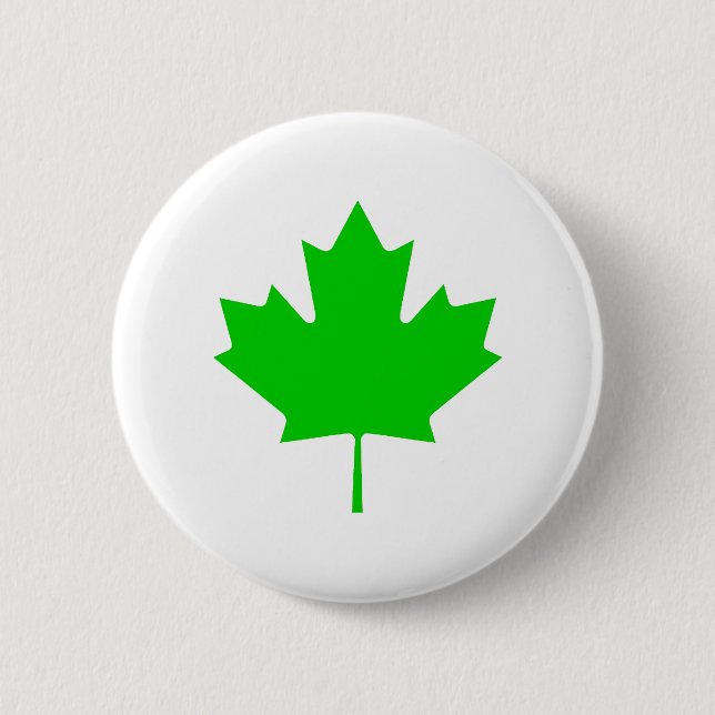 Maple Leaf Green Transp The MUSEUM Zazzle Gifts Button (Front)