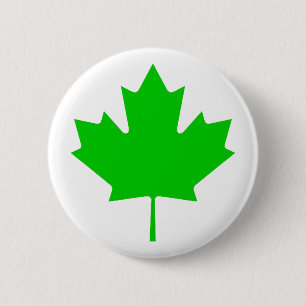 Maple Leaf Green Transp The MUSEUM Zazzle Gifts Button