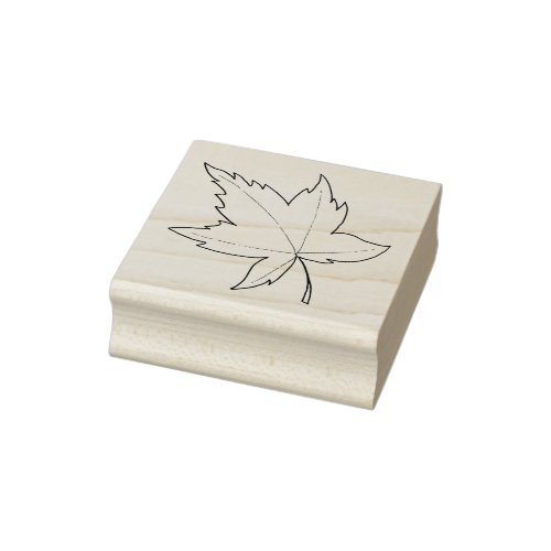 Maple Leaf Illustration Rubber Stamp