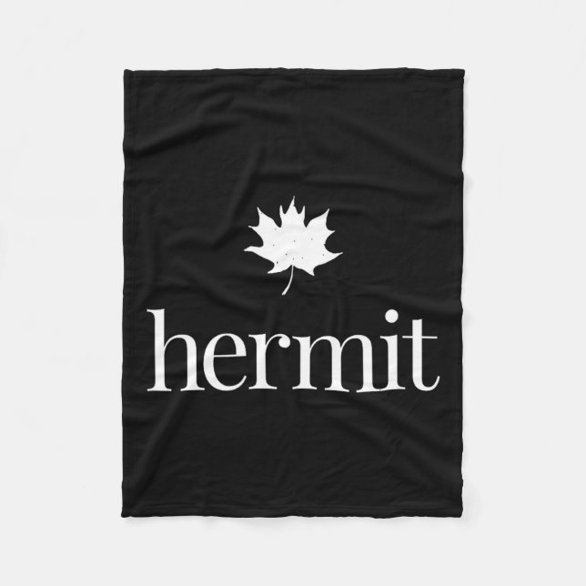 Maple leaf introvert – nature hermit quiet life fleece blanket (Front)