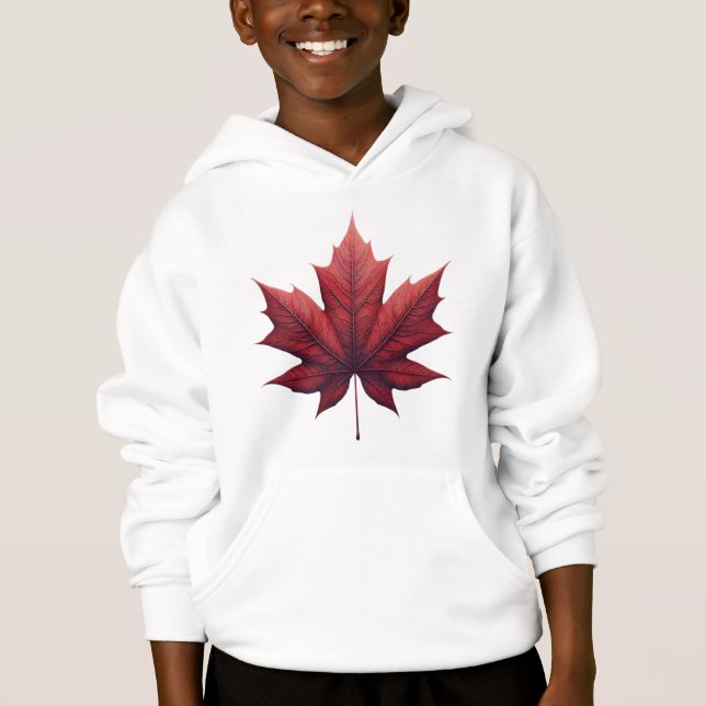 Maple Leaf Kids Hoodie, Apparel, Fall Clothing Hoodie (Front)