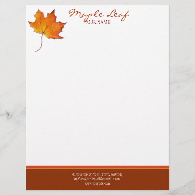 Maple Leaf Letterhead (Front)
