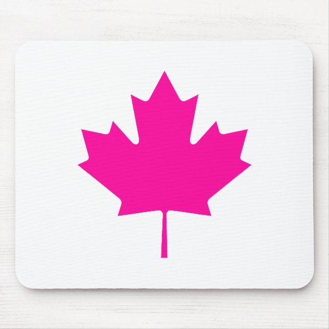 Maple Leaf MagentaTransp The MUSEUM Zazzle Gifts Mouse Pad (Front)