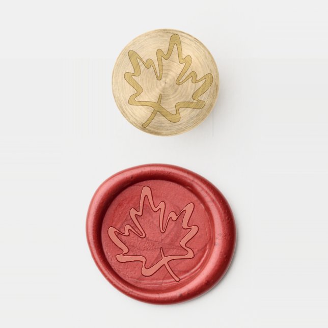 Maple Leaf Modern Canada Patriotic Not for Sale Wax Seal Stamp (Stamped)