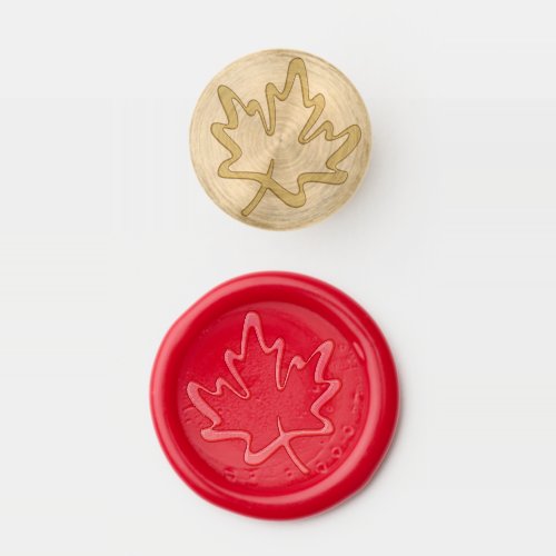 Maple Leaf Modern Fall Canada Thanksgiving Wax Seal Stamp