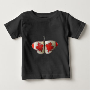 "Maple Leaf Monarch" Canadian Flag Butterfly  Baby T-Shirt