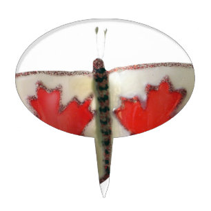 "Maple Leaf Monarch" Canadian Flag Butterfly Cake Topper