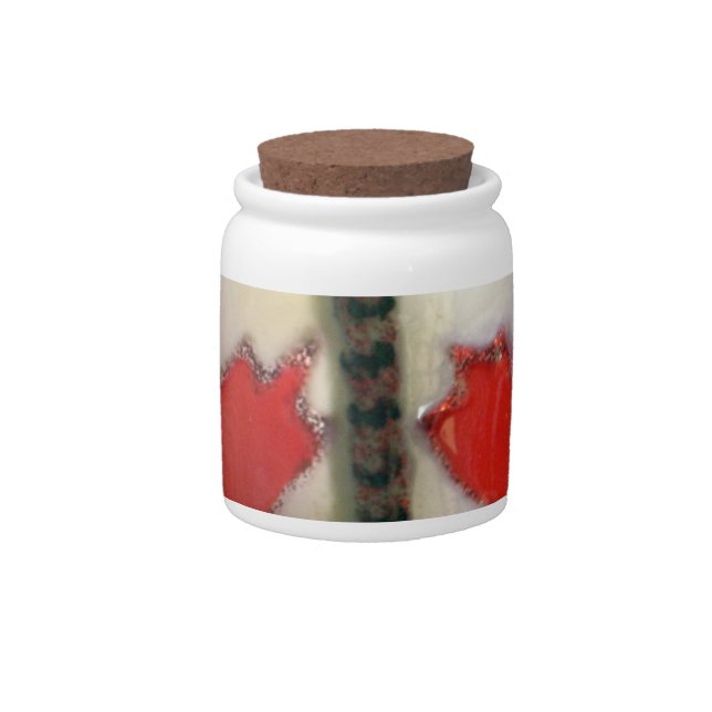 "Maple Leaf Monarch" Canadian Flag Butterfly  Candy Jar (Front)