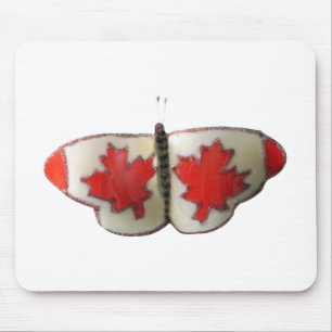 "Maple Leaf Monarch" Canadian Flag Butterfly Mouse Pad
