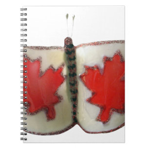 "Maple Leaf Monarch" Canadian Flag Butterfly  Notebook