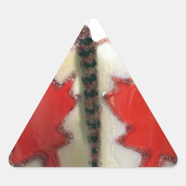 "Maple Leaf Monarch" Canadian Flag Butterfly  Triangle Sticker (Front)