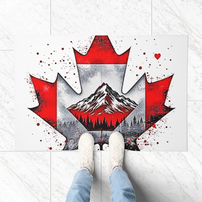 Maple Leaf Mountain Soul Doormat (Indoor)