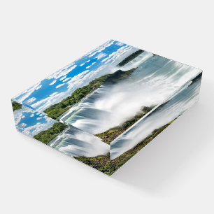 Maple Leaf Niagara Falls Paperweight