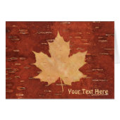 Maple Leaf On Inner Birch Bark (Front Horizontal)