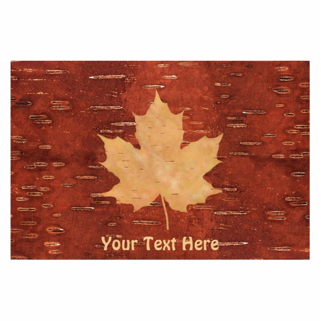 Maple Leaf On Inner Birch Bark Cutout (Front)