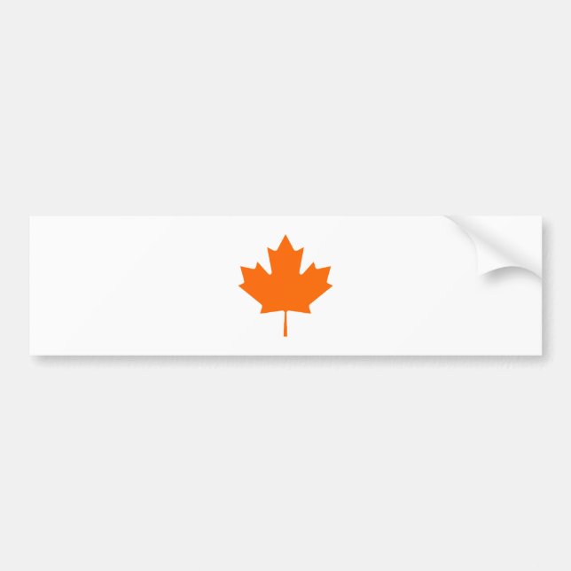 Maple Leaf OrangeBrTransp The MUSEUM Zazzle Gifts Bumper Sticker (Front)